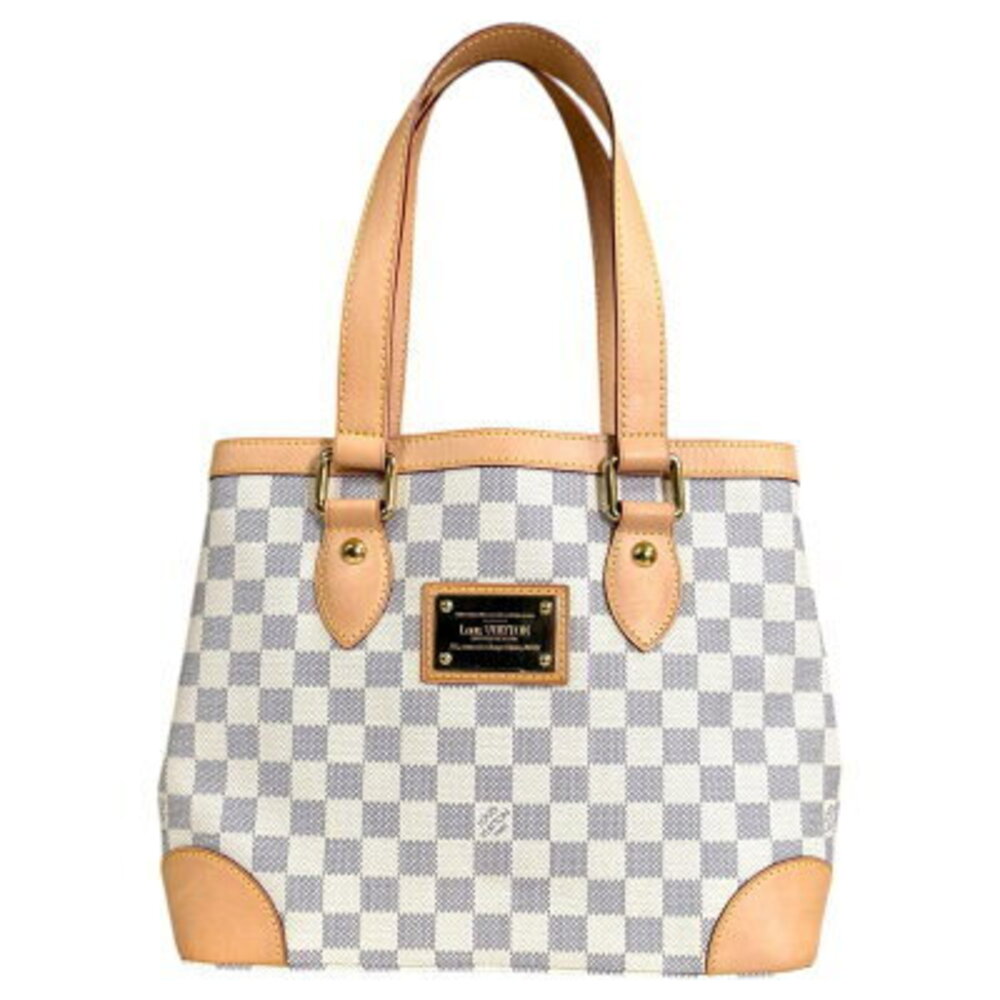 Louis Vuitton Hampstead Damier Azur White Tote Bag Canvas White
